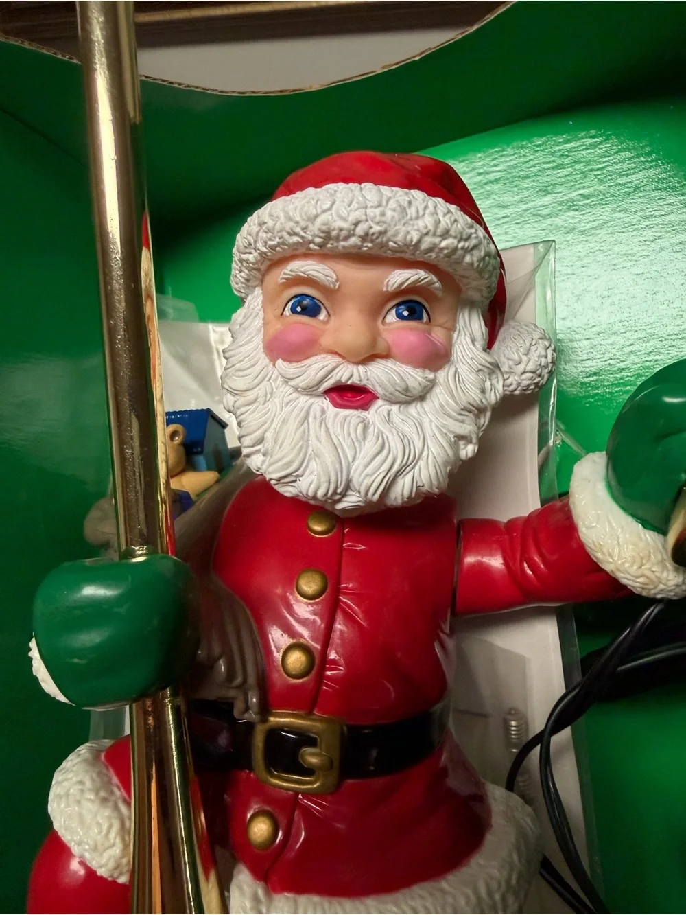 Red Santa Figurine Holiday Lamp - Festive Home Holiday Decor